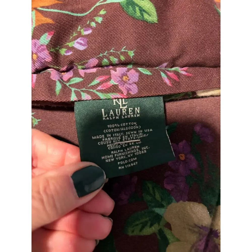 Stunning Ralph Lauren Brittany Purple Floral Comforter Full/Queen French Country